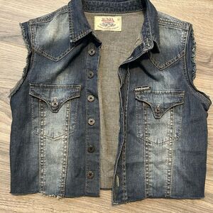 Von Dutch Y2K Denim Vest Small